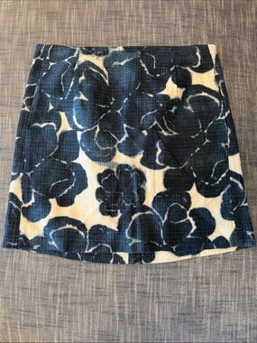 J. Crew Navy Floral Mini Skirt